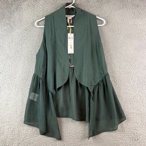 New $98 BCBGENERATION  Sleeveless Wrap Cover Top size small